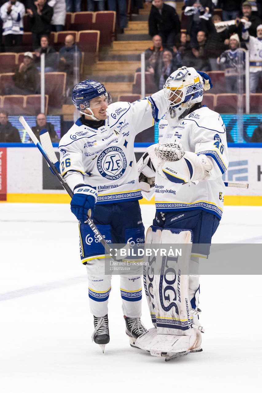 Leksands målvakt Mantas Armalis jubel
