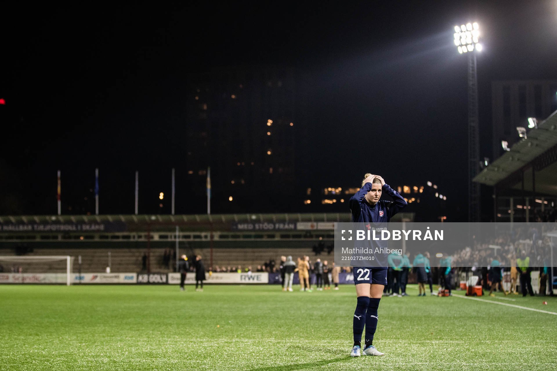 Olivia Schough of FC Rosengård looks dejected