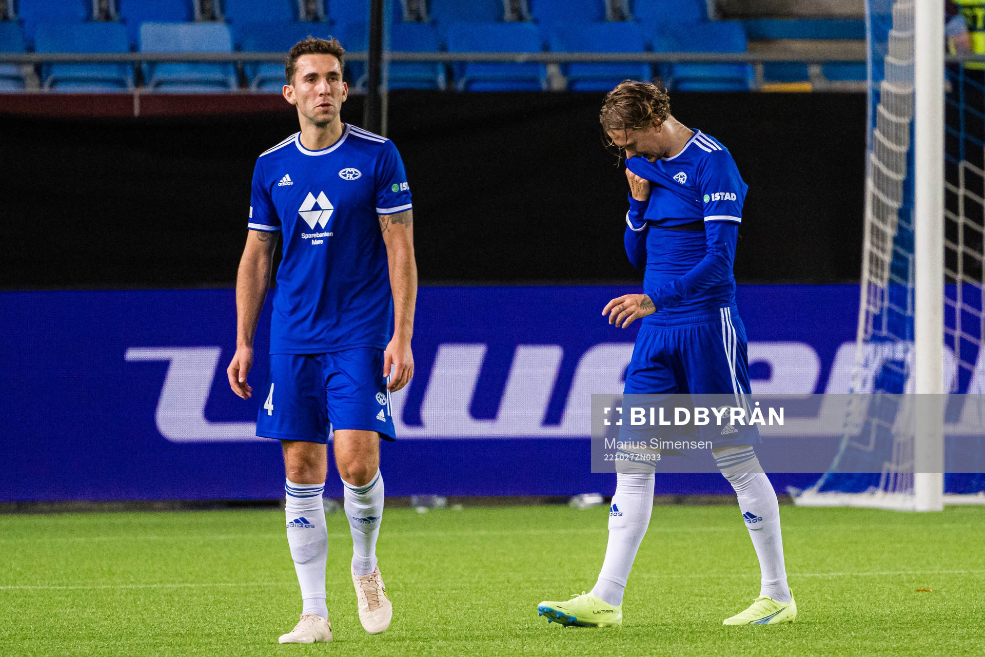 Benjamin Tiedemann Hansen and Birk Risa of Molde looks