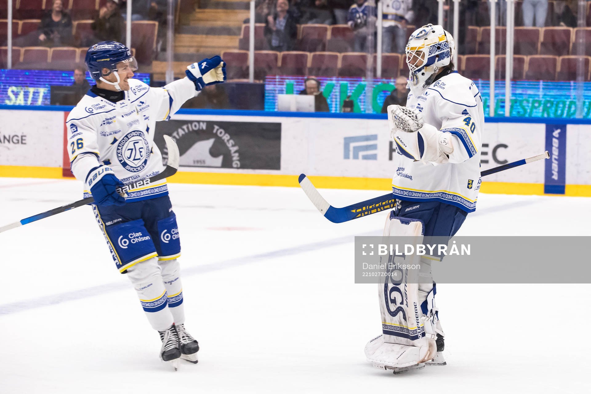 Leksands målvakt Mantas Armalis jubel