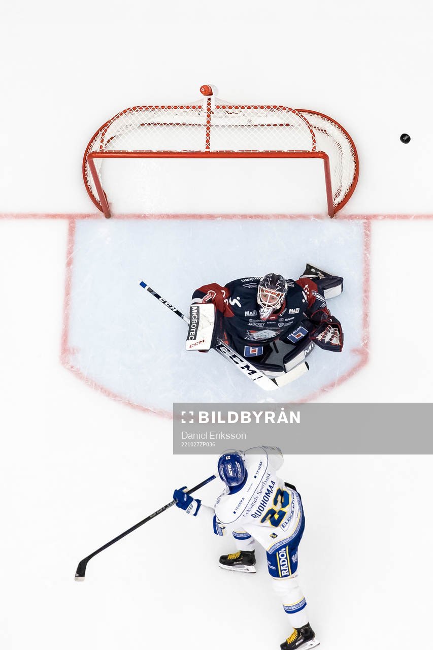 Leksands Mikael Ruohomaa och Linköpings målvakt Marcus