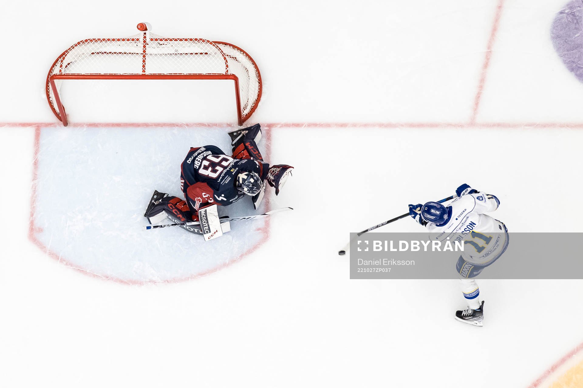 Linköpings målvakt Marcus Högberg och Leksands Martin