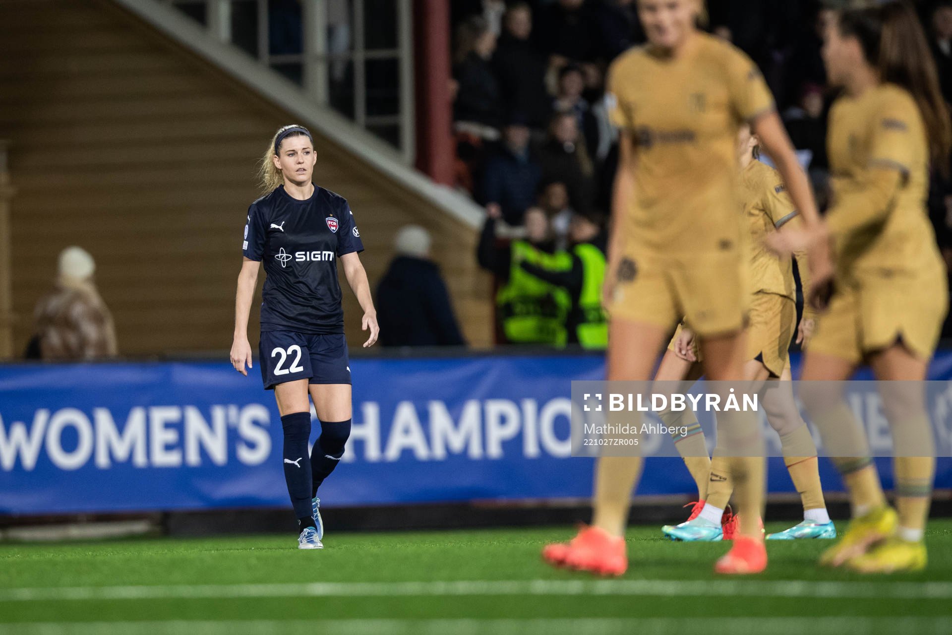 Olivia Schough of FC Rosengård looks dejected