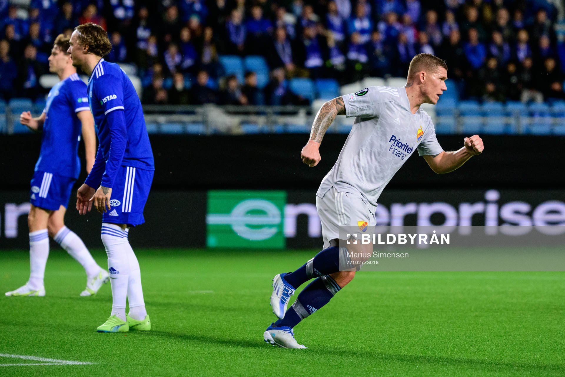 Victor Edvardsen of Djurgården celebrates