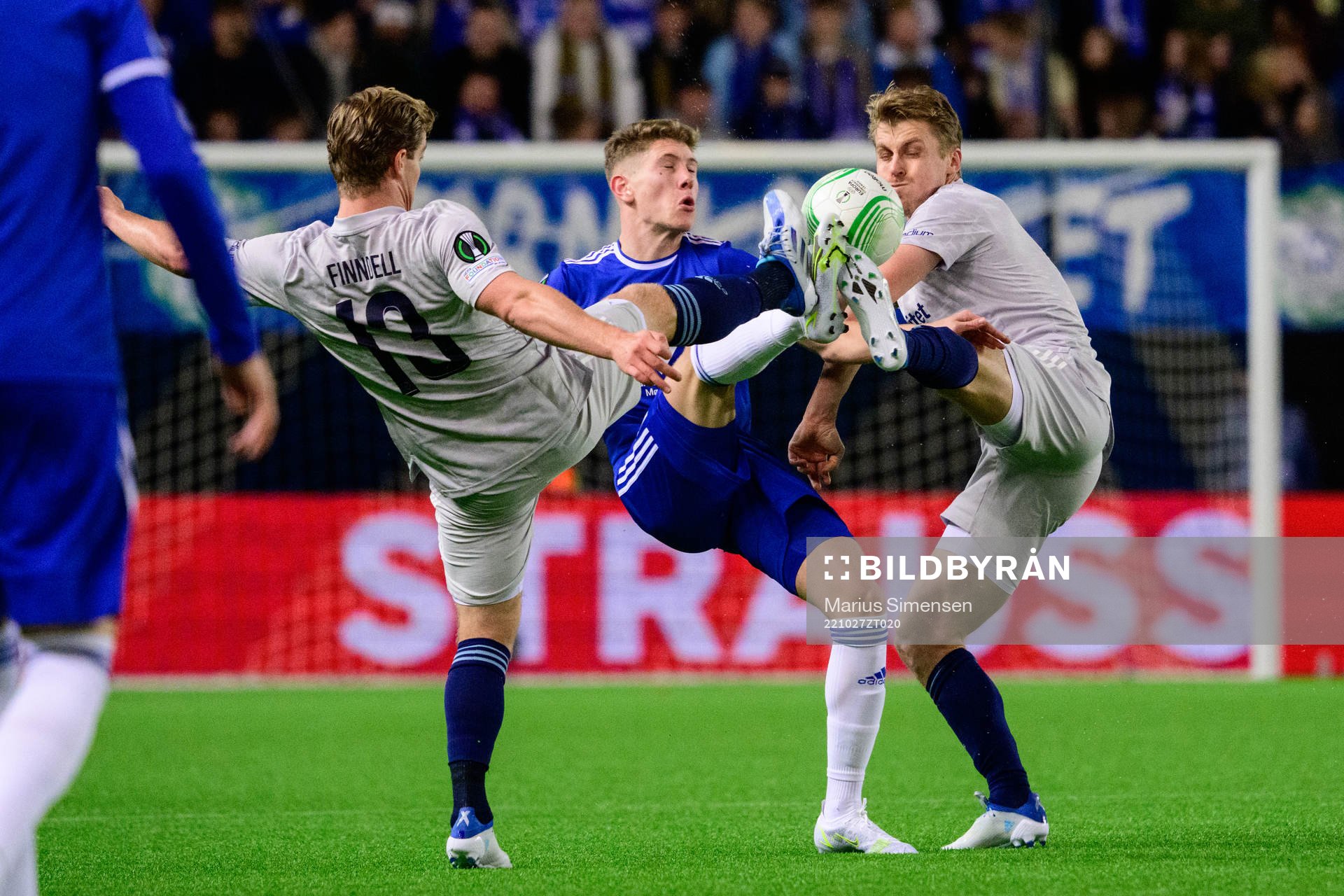 Hampus Finndell and Rasmus Schüller of Djurgården against