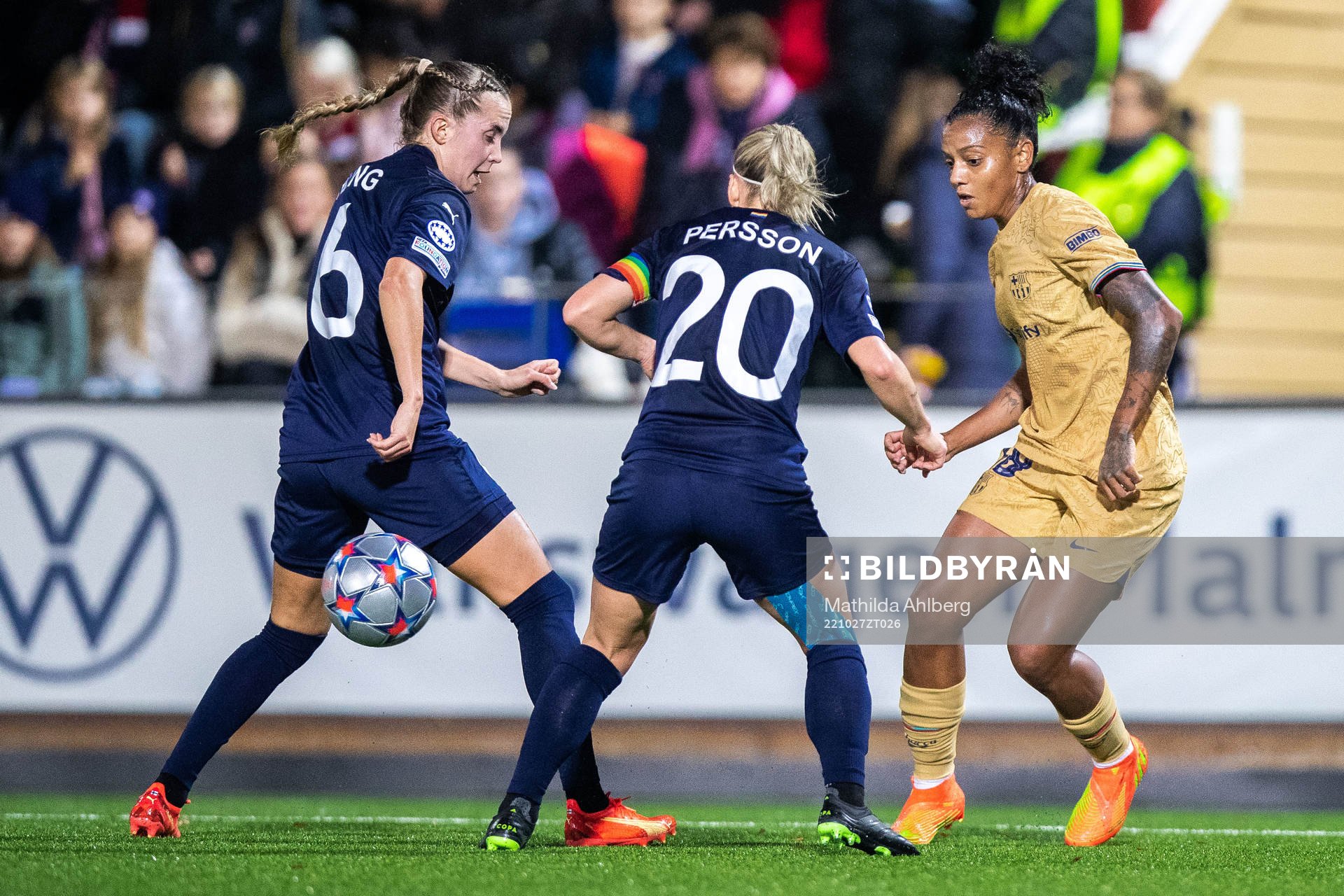 Ria Noora Minerva Öling and Mia Persson of FC Rosengård