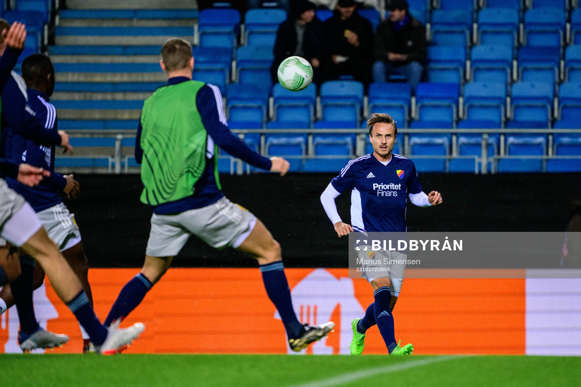 Pierre Bengtsson of Djurgården ahead of the UEFA Conference League between Molde and Djurgården on October 27, 2022 in Molde.