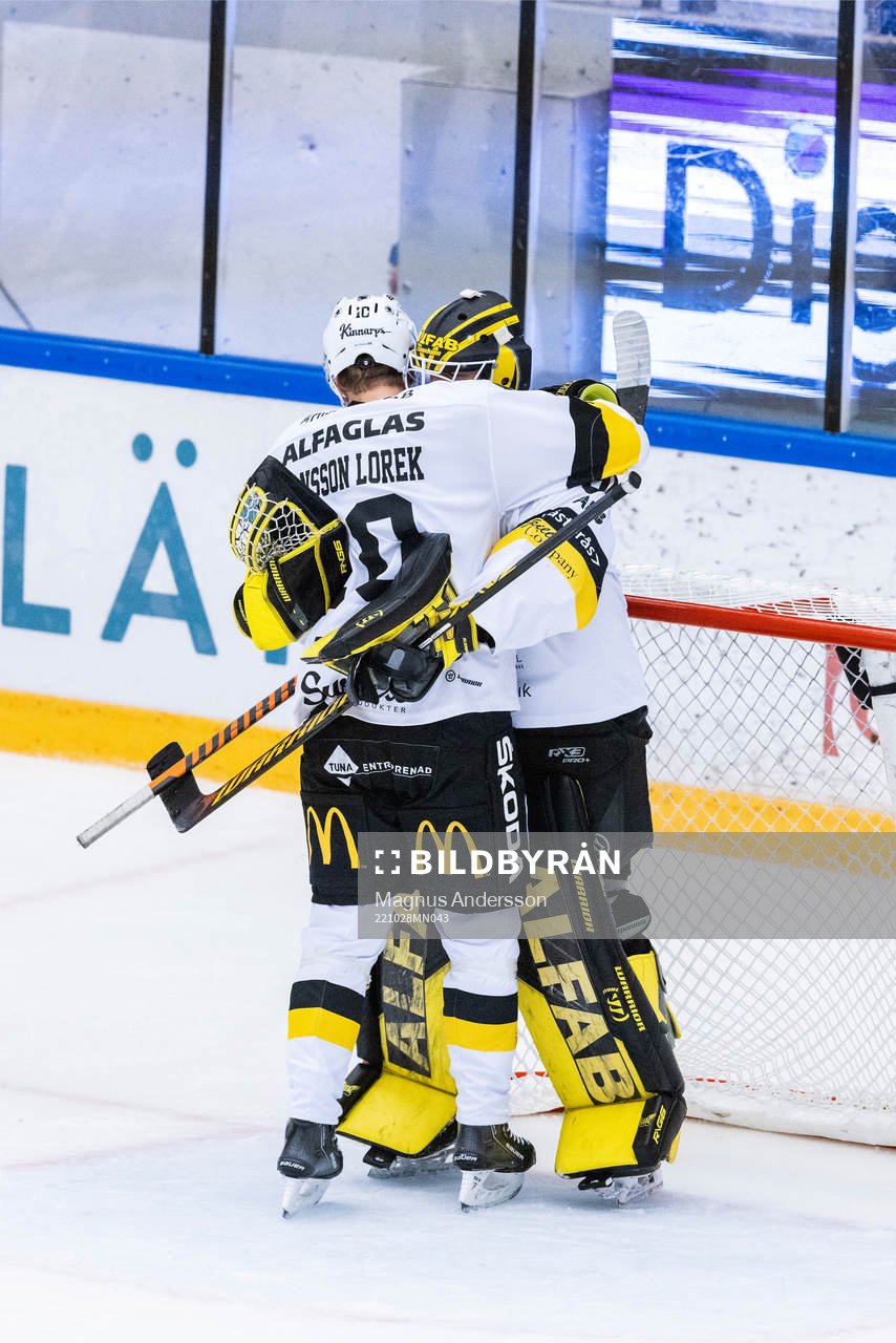 Västerås Jimmie Jansson Lorek och målvakt Ian Blomquist