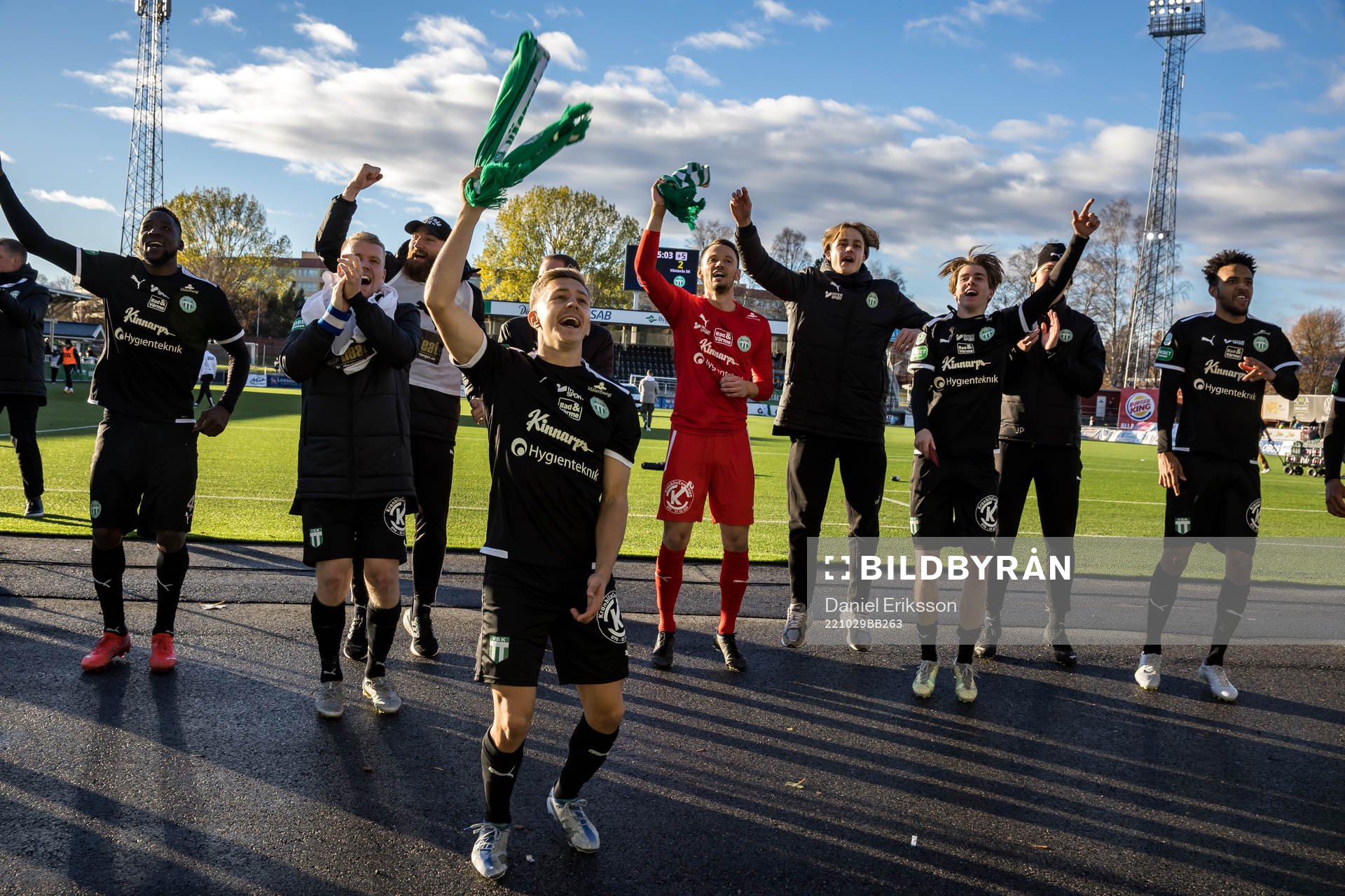 Västerås SKs spelarna jublar
