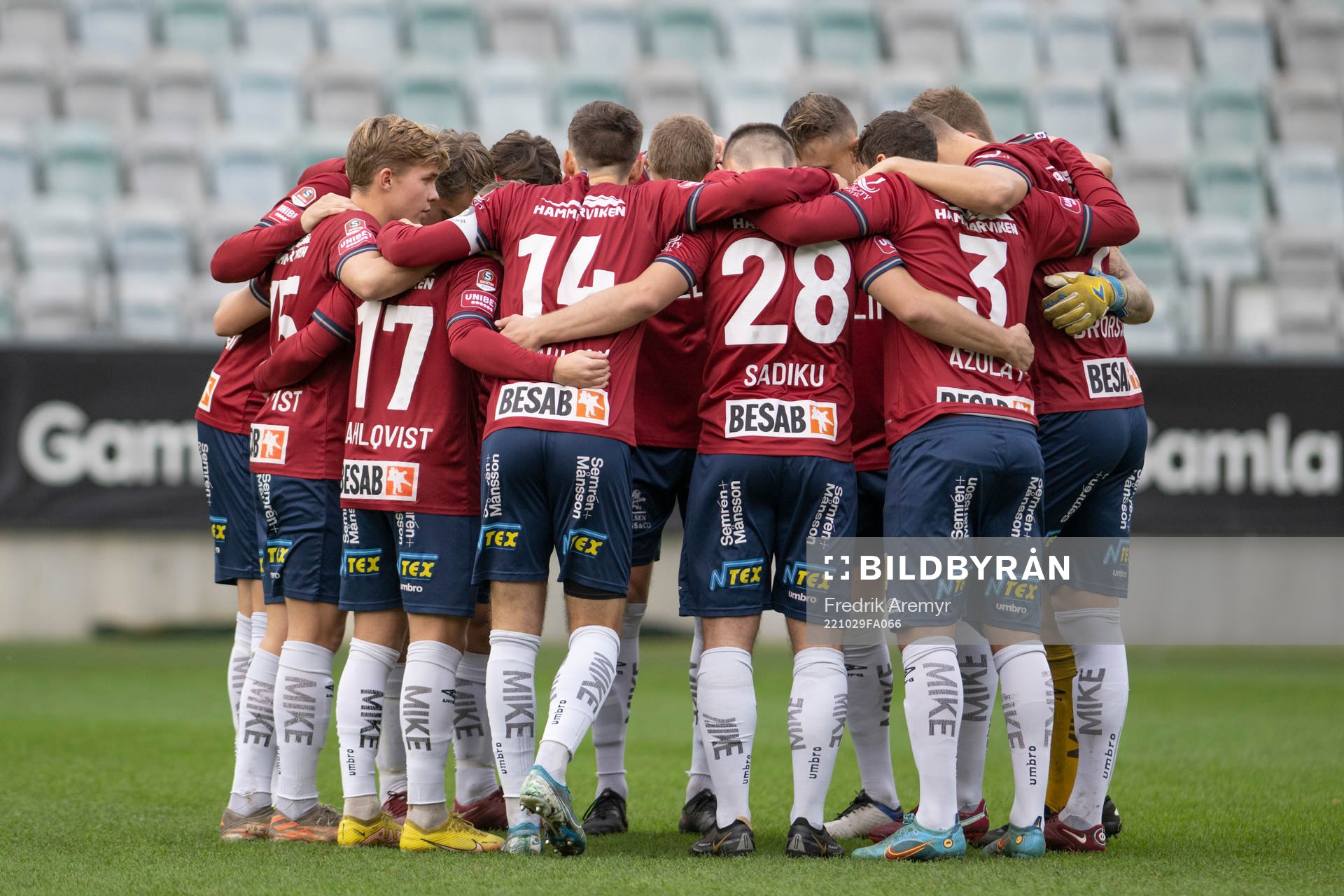 Örgrytes lag inför fotbollsmatchen i Superettan mellan Örgryte och Skövde AIK den 29 oktober 2022 i Göteborg. 