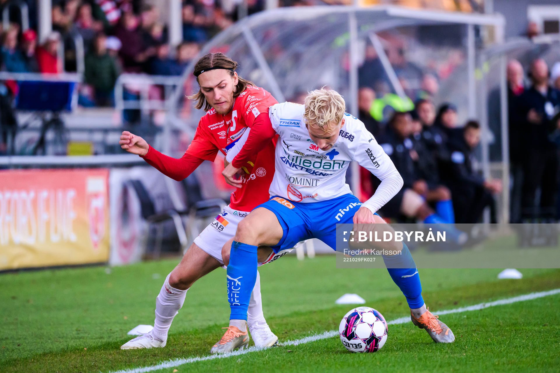 Degerfors Gustav Granath och Värnamos Victor Larsson