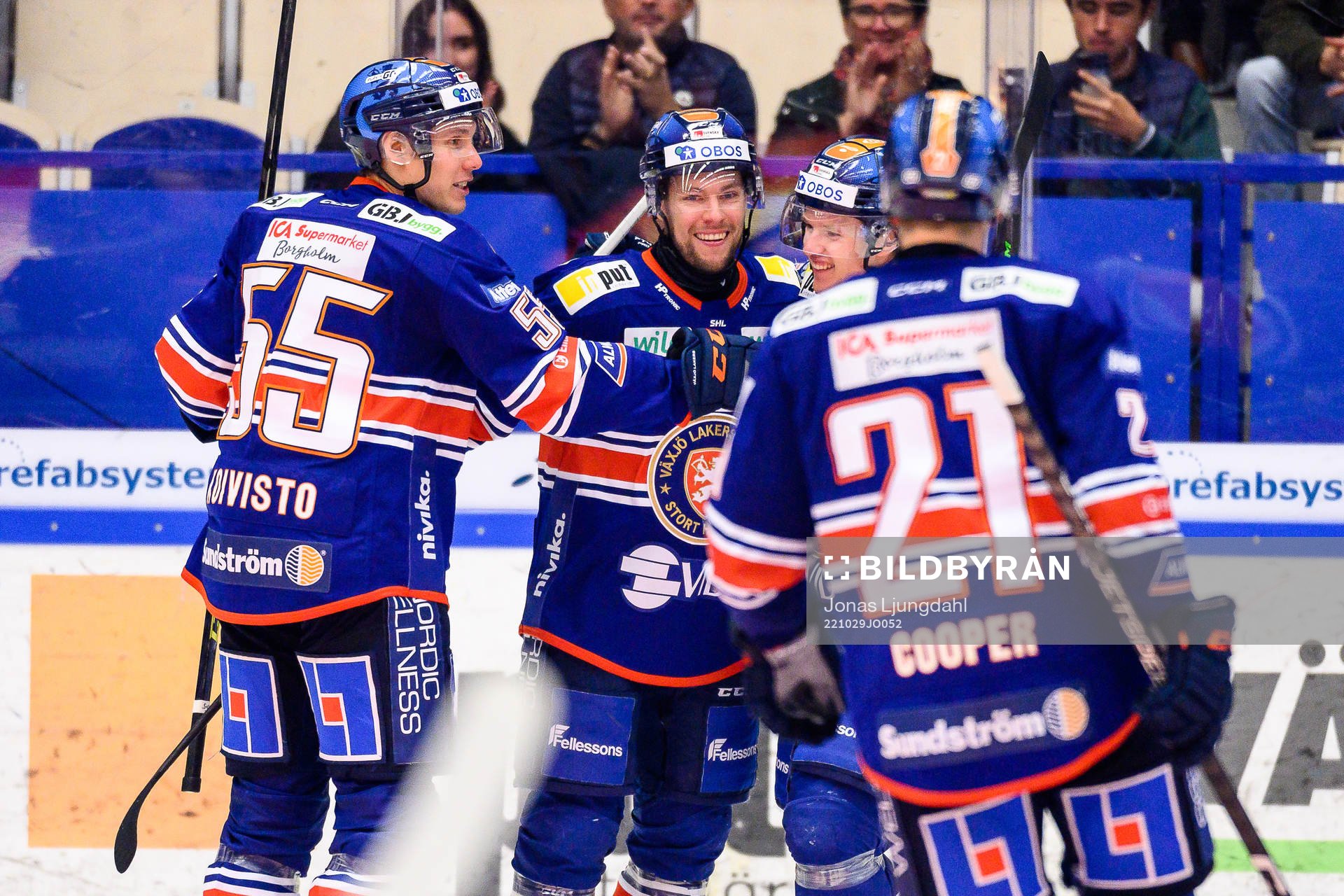Växjös Miika Koivisto, Robert Rosén och Hugo Gustafsson