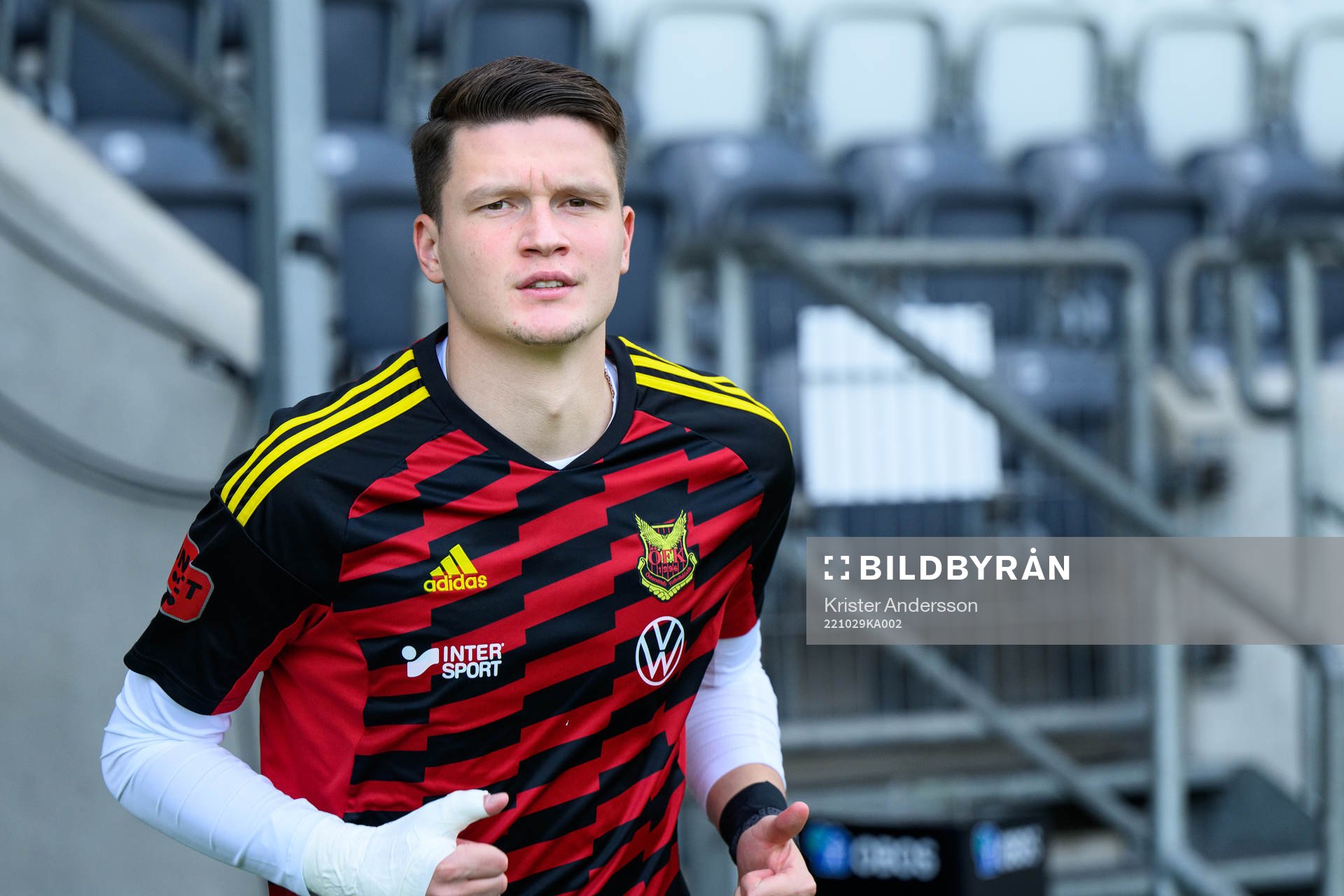 Östersunds Myroslav Mazur före fotbollsmatchen i