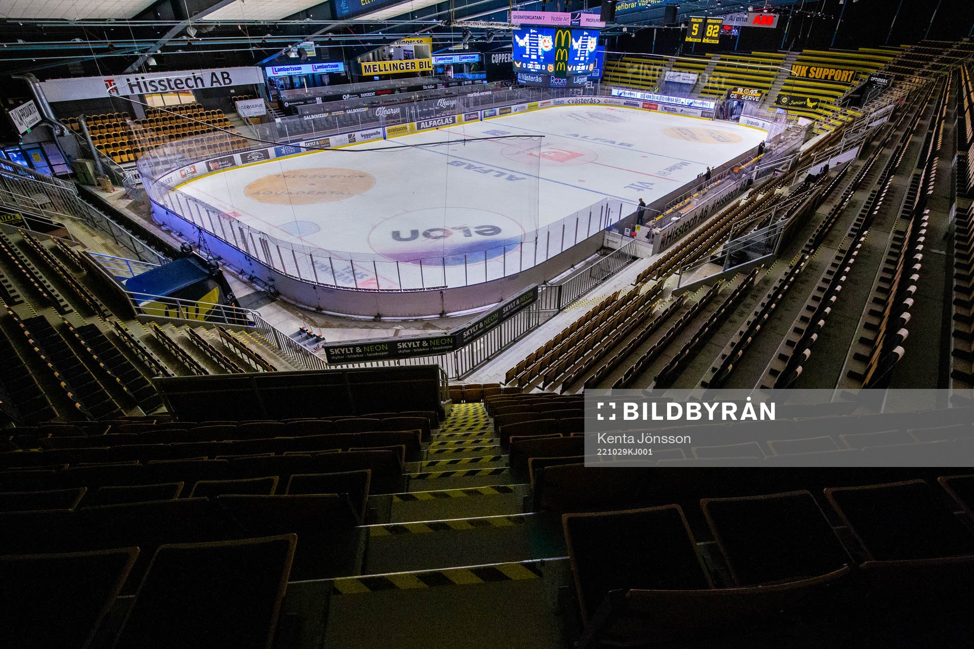 Interiör av ABB Arena Nord
