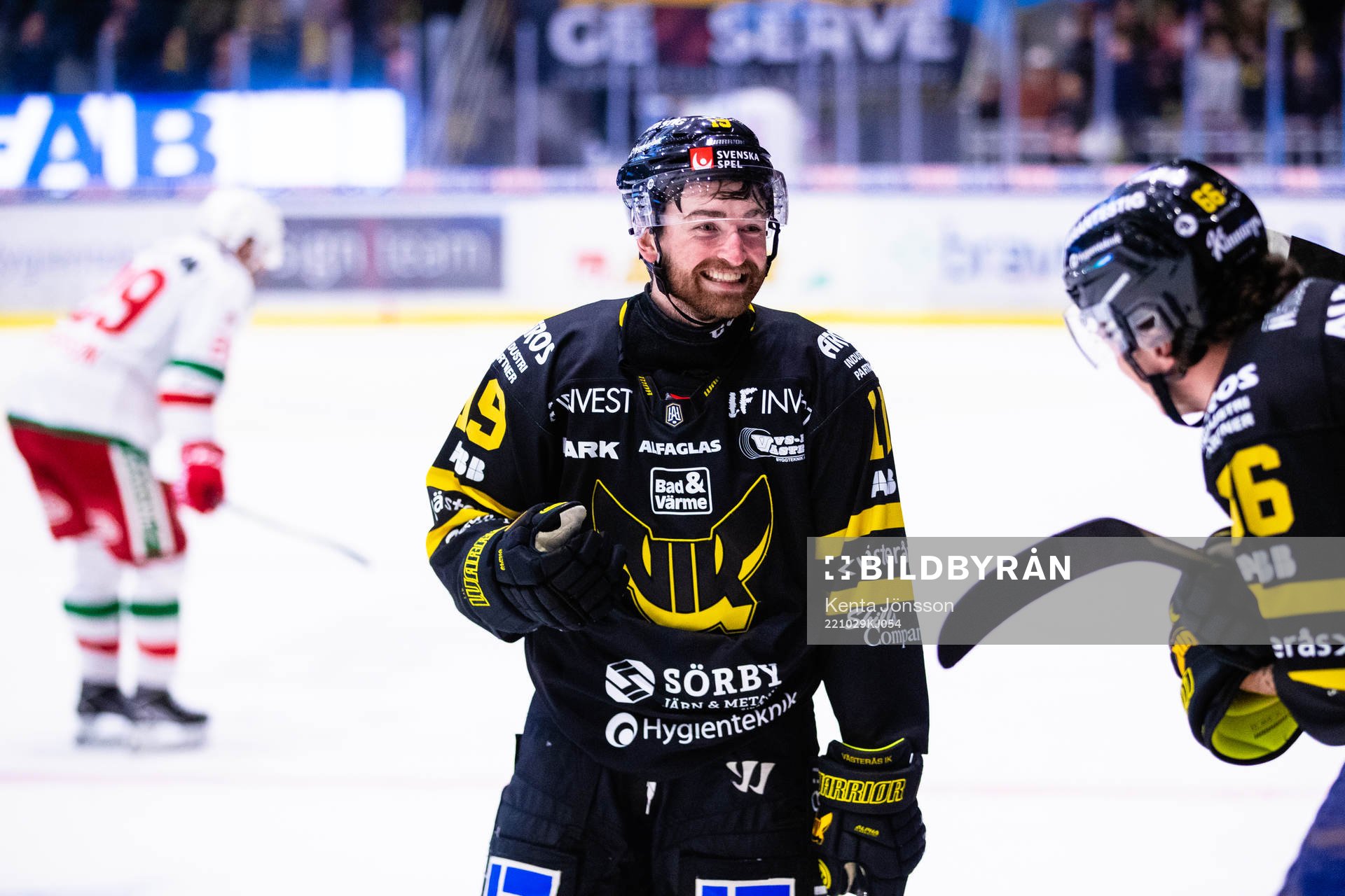 Västerås Blake Speers jublar