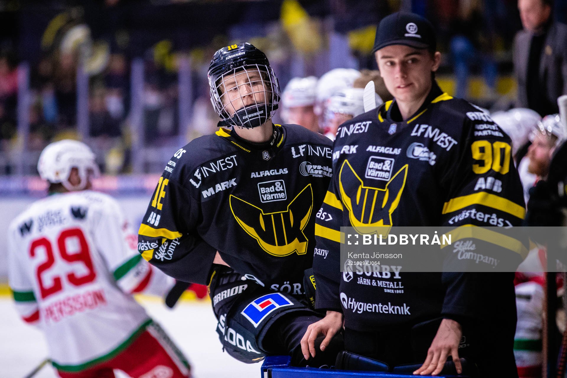 Västerås Hugo Lejon och målvakt Ian Blomquist