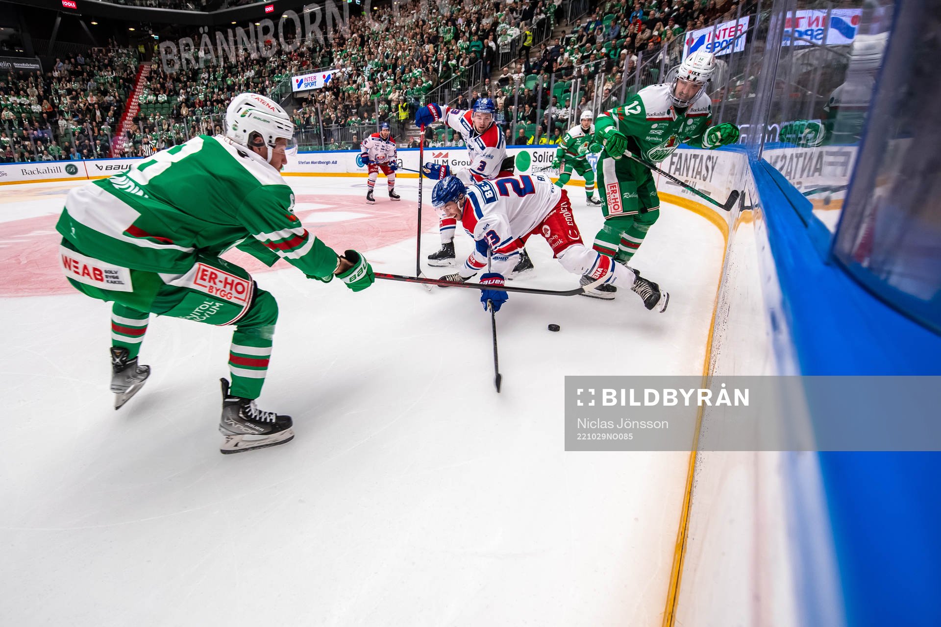 Rögles Linus Sandin, Brady Ferguson  och Oskarshamns