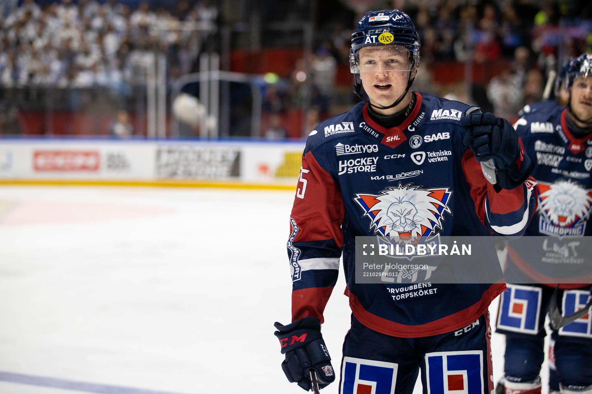 Linköpings Filip Bystedt jublar