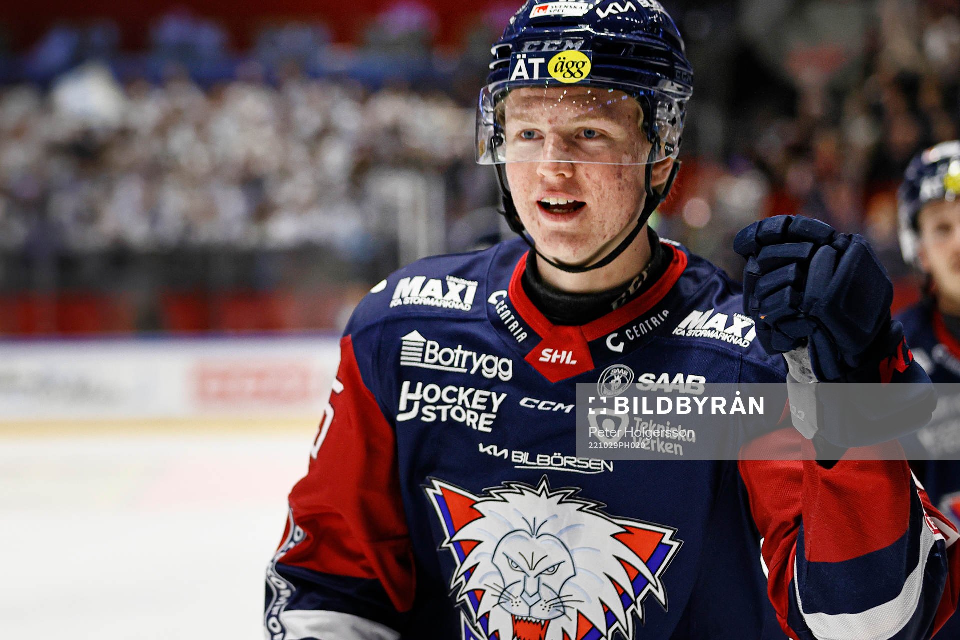 Linköpings Filip Bystedt jublar