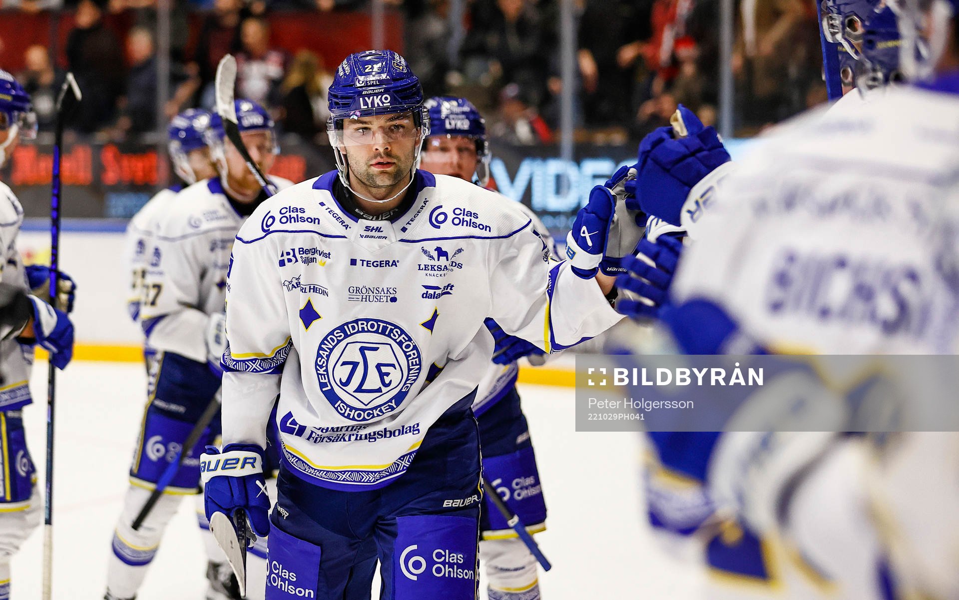 Leksands spelare jublar
