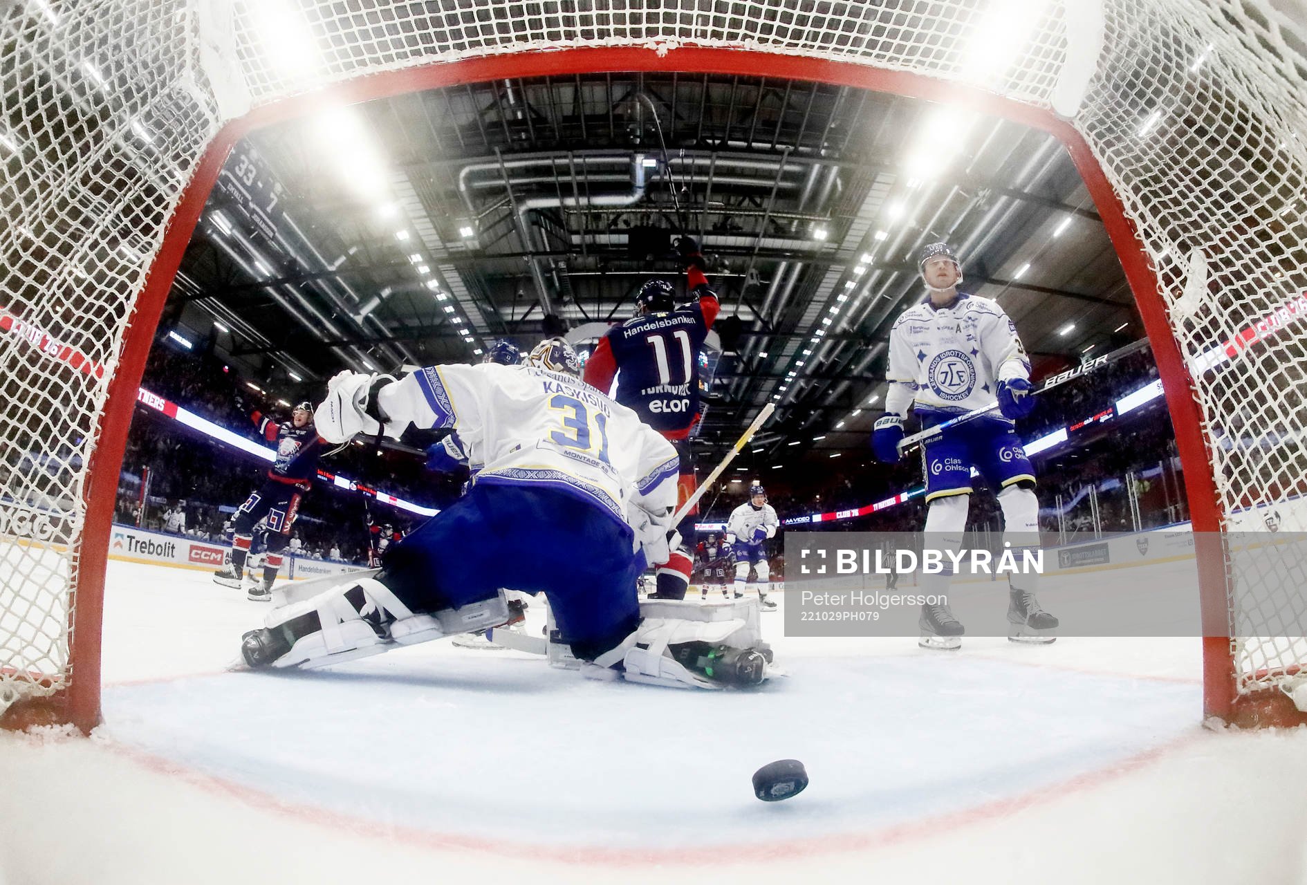 Mål 1-0 av Linköpings Filip Bystedt förbi Leksands