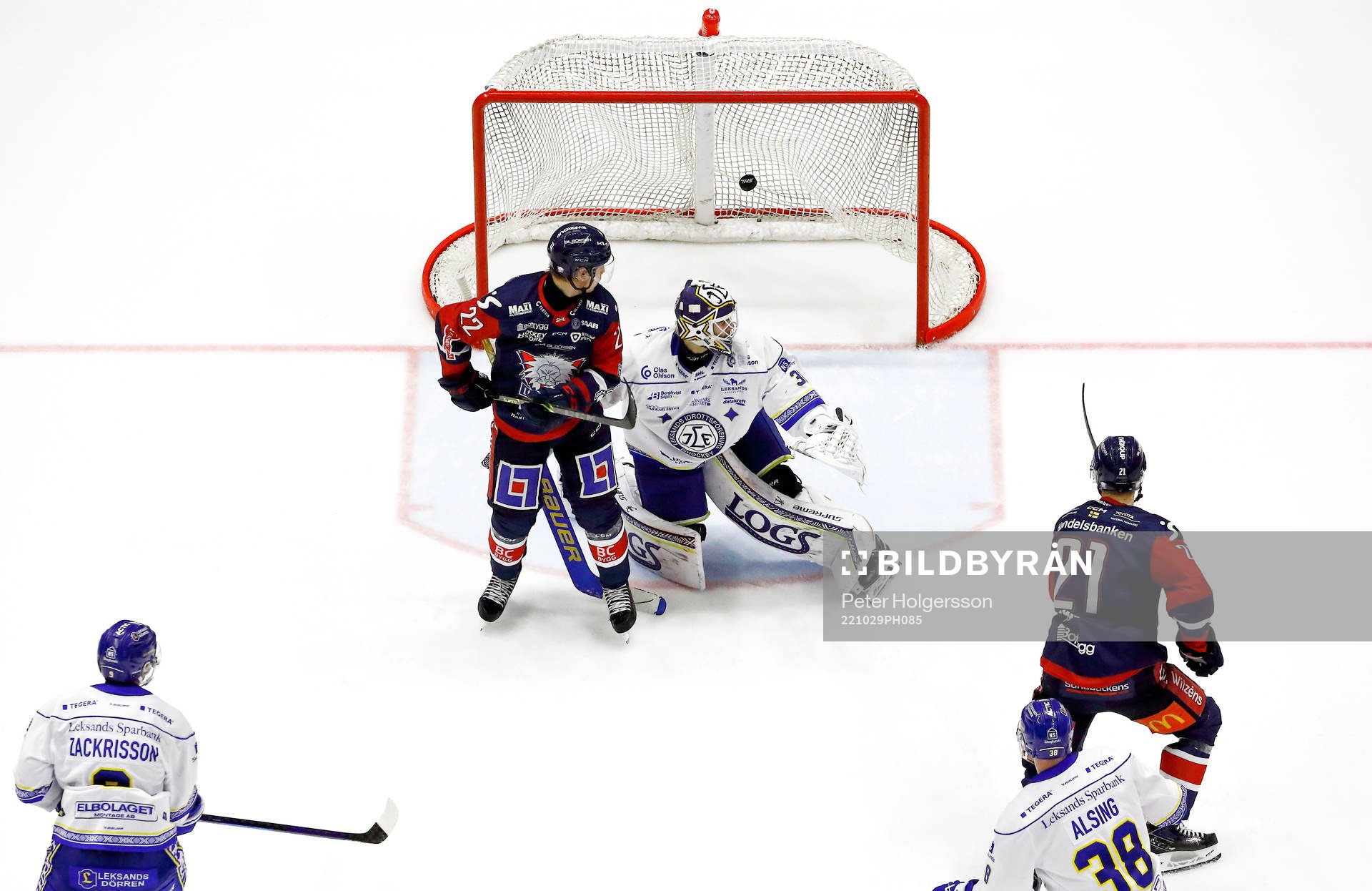 Mål 3-0 av Jonas Junland förbi Leksands målvakt Kasimir