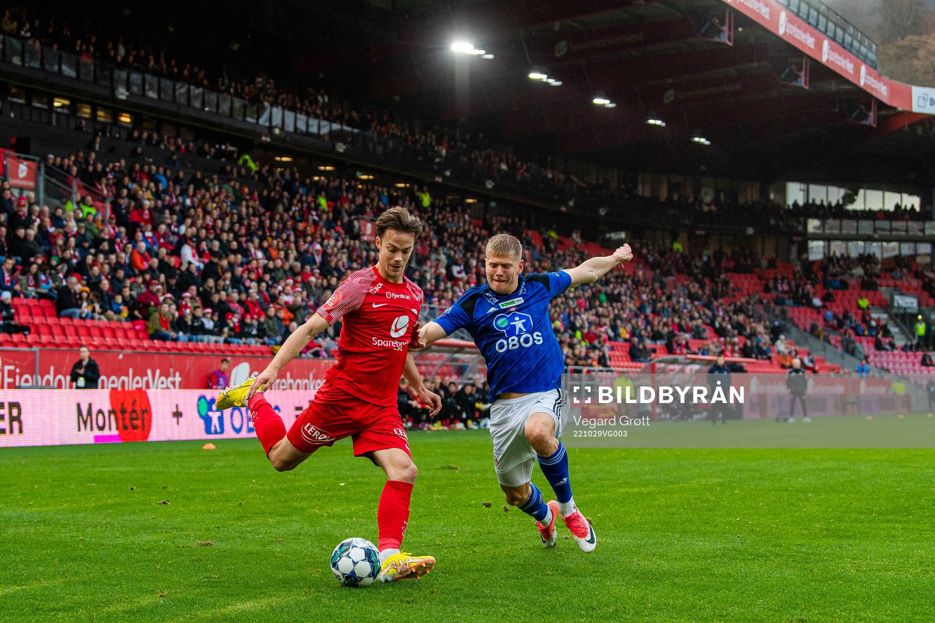 Felix Horn Myhre of Brann and Fredrik Kristensen Dahl of