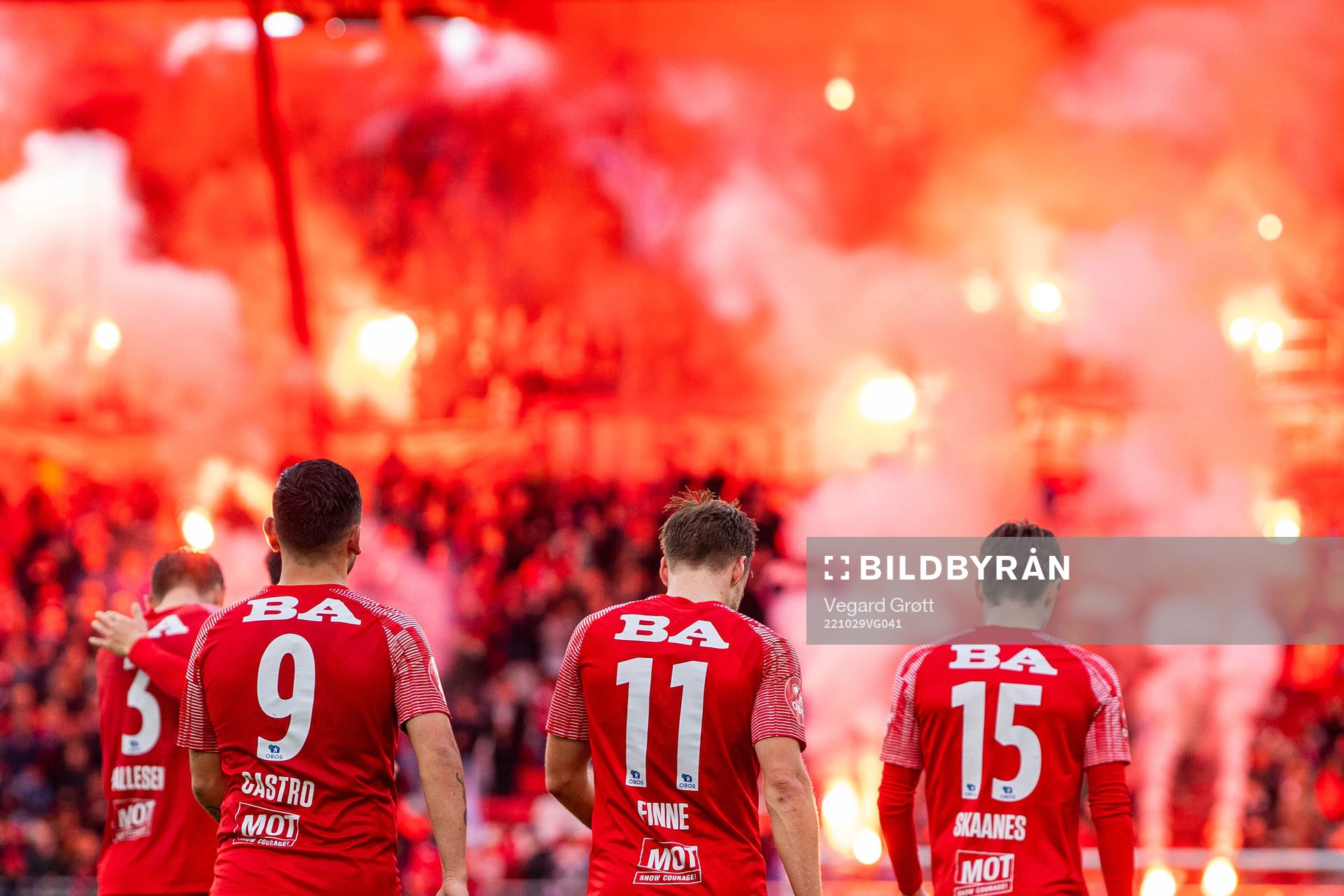 Niklas Castro, Bård Finne and Kasper Skaanes of Brann