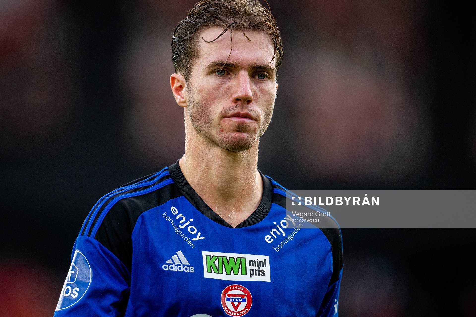 Remi-Andre Svindland of KFUM after the OBOS-ligaen football match between Brann and KFUM on October 29, 2022 in Bergen. 