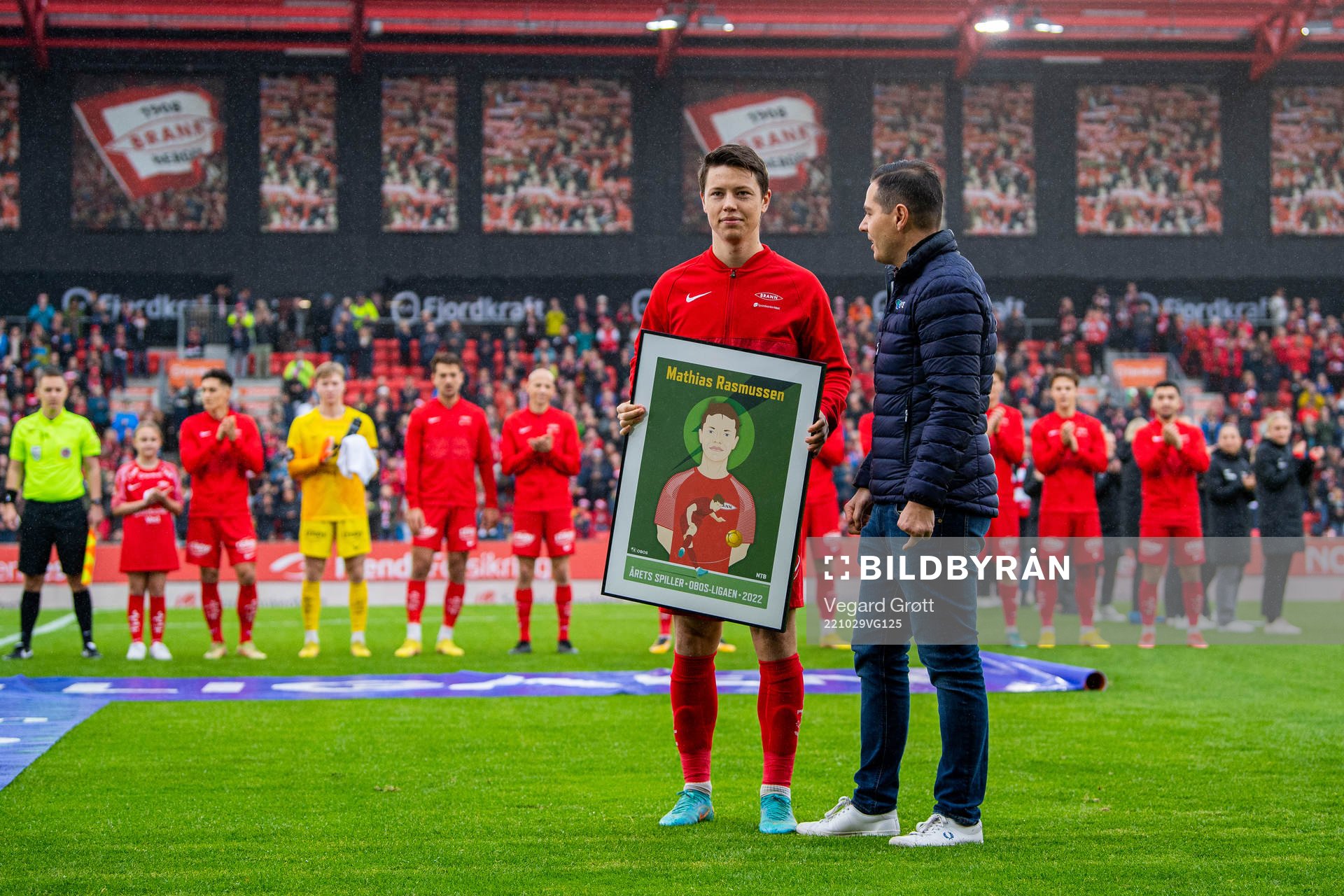 Mathias Rasmussen of Brann with the player of the season