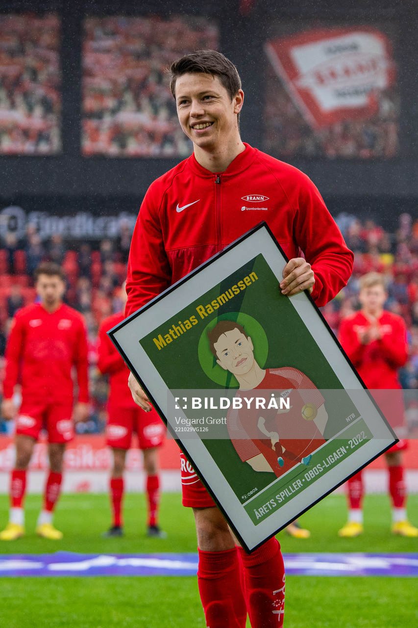 Mathias Rasmussen of Brann with the player of the season