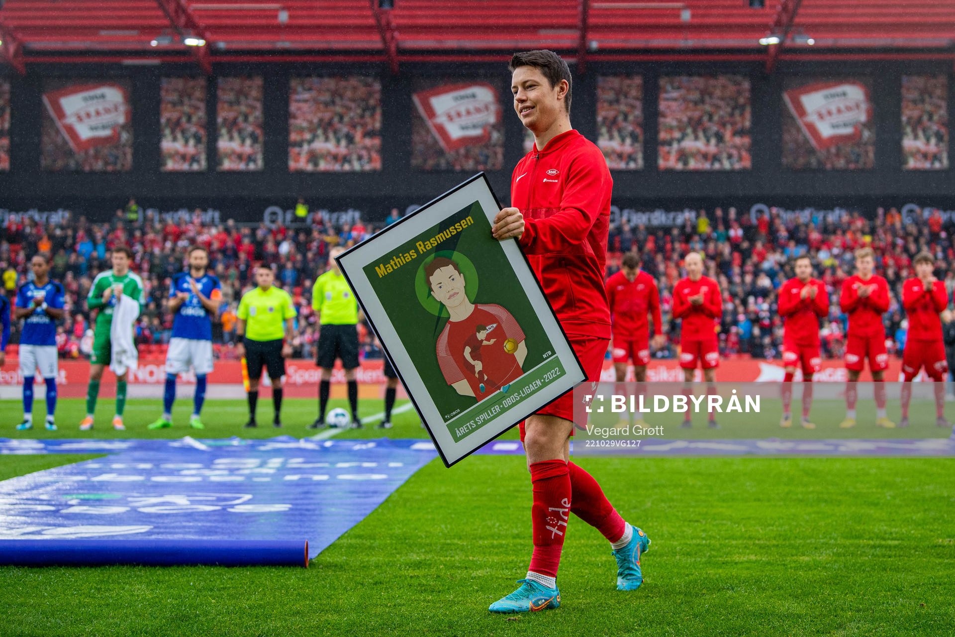 Mathias Rasmussen of Brann with the player of the season