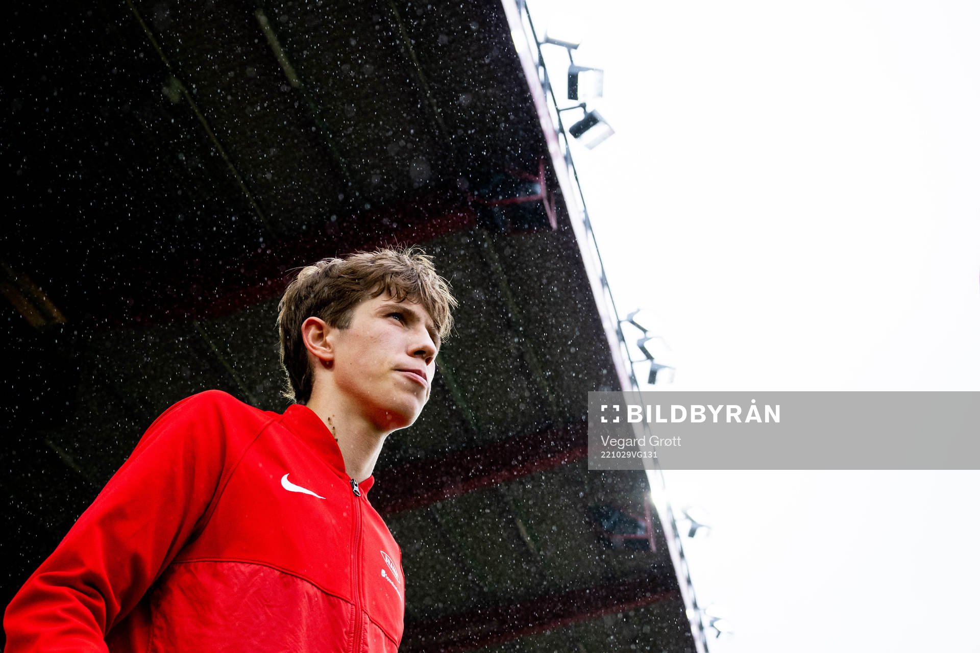 Niklas Jensen Wassberg of Brann enters the pitch