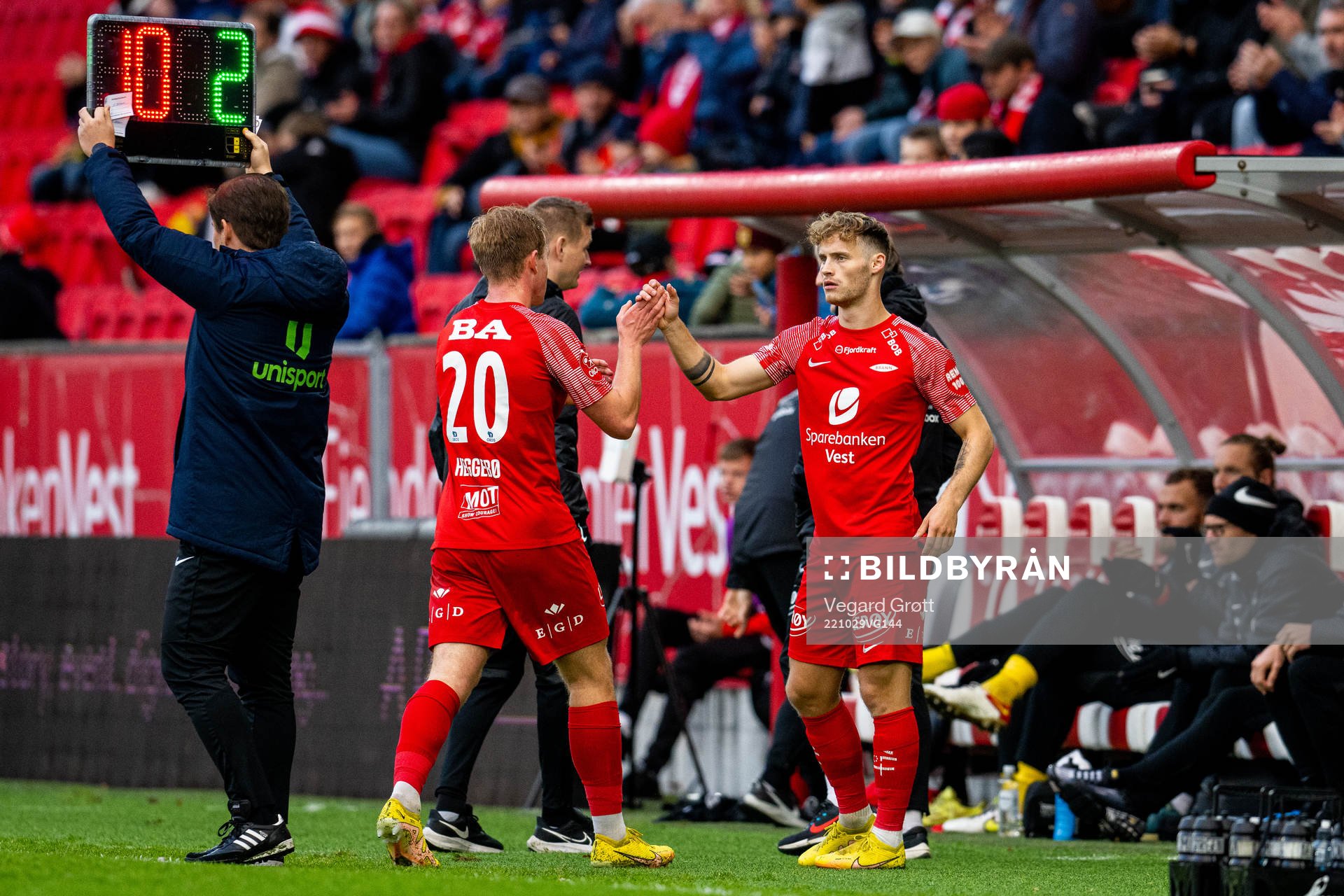 Aune Selland Heggebø and Ole Didrik Blomberg of Brann