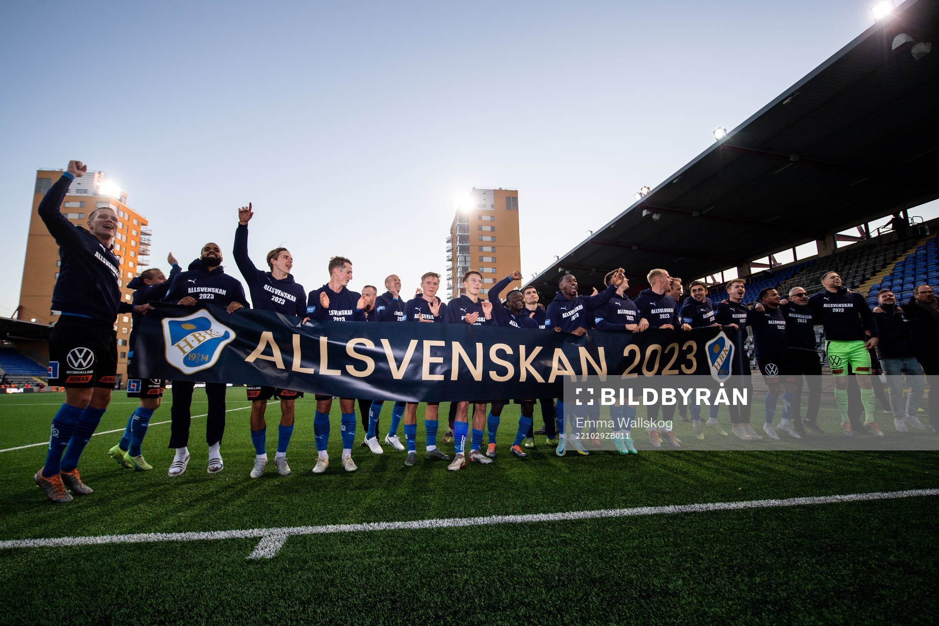 Halmstads spelare jublar