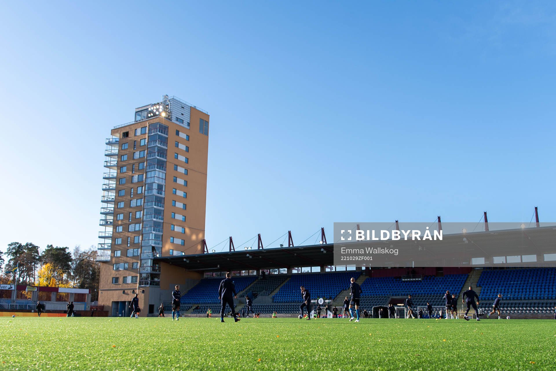 Halmstads spelare inför fotbollsmatchen i Superettan mellan AFC Eskilstuna och Halmstad den 29 oktober 2022 i Eskilstuna. 