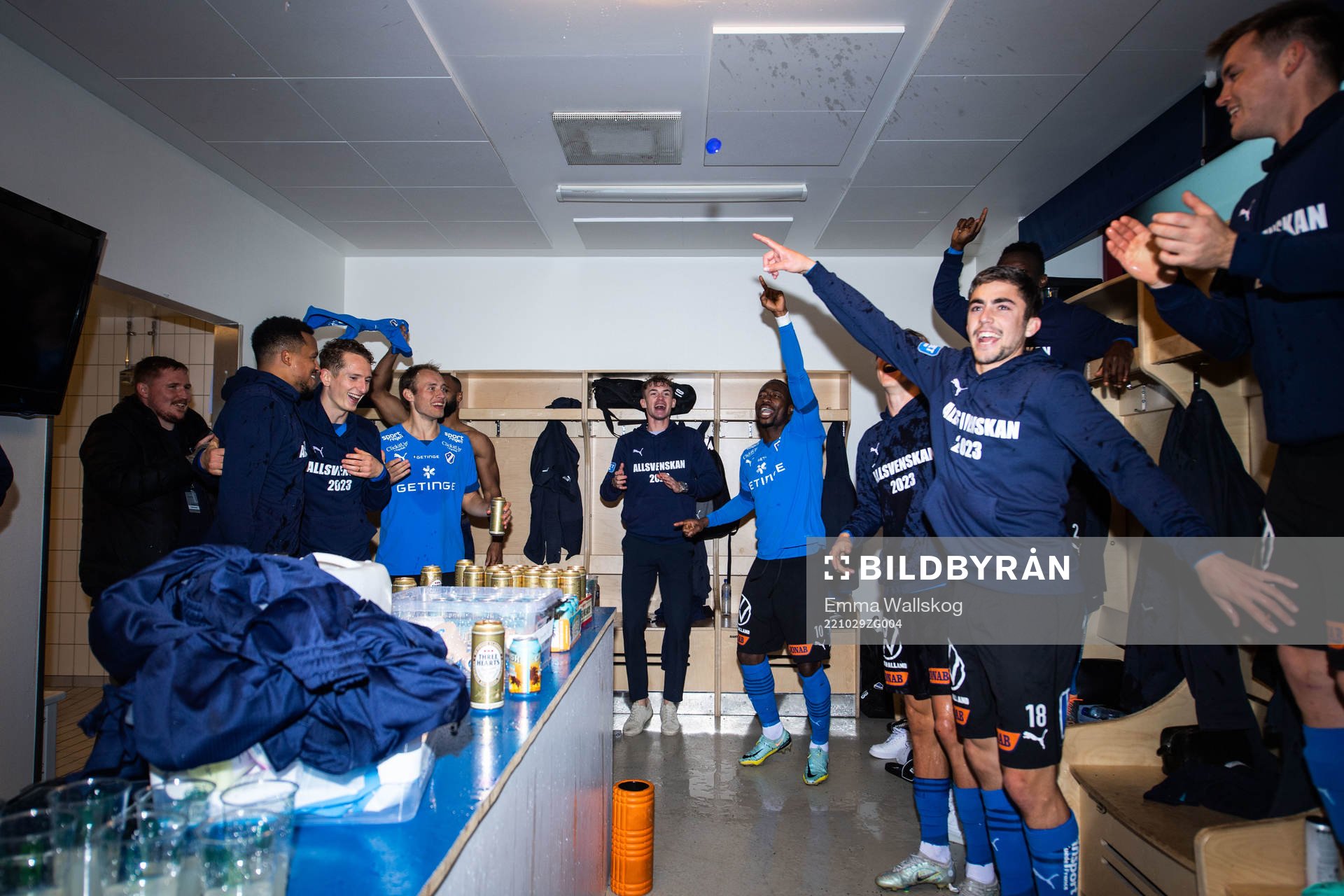Halmstads spelare jublar
