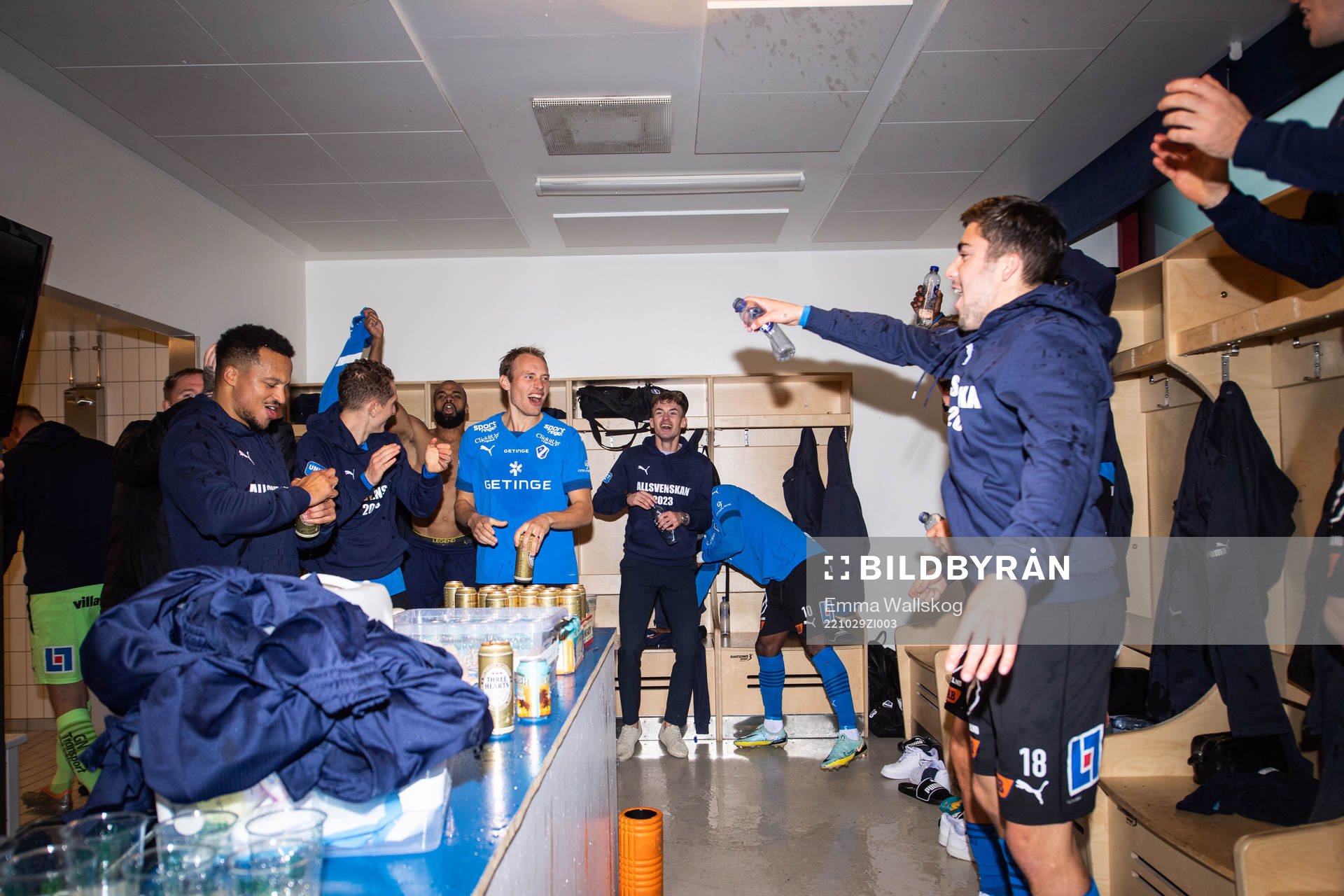 Halmstads spelare jublar