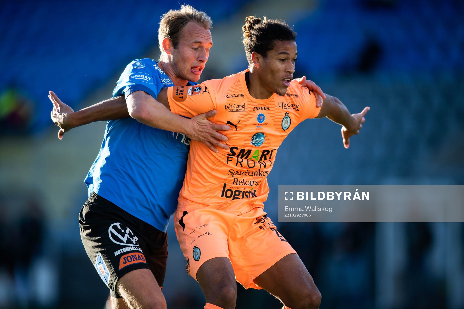 Halmstads Villiam Dahlström och AFC Eskilstunas Mikael