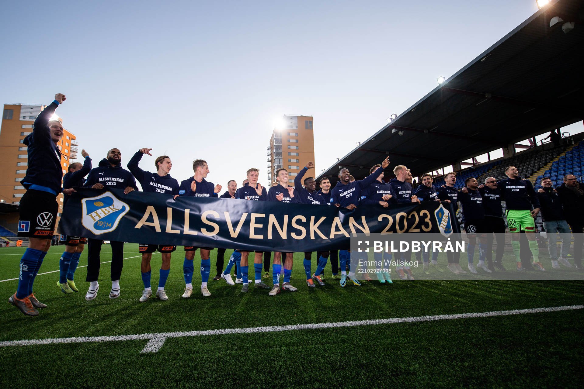 Halmstads spelare jublar