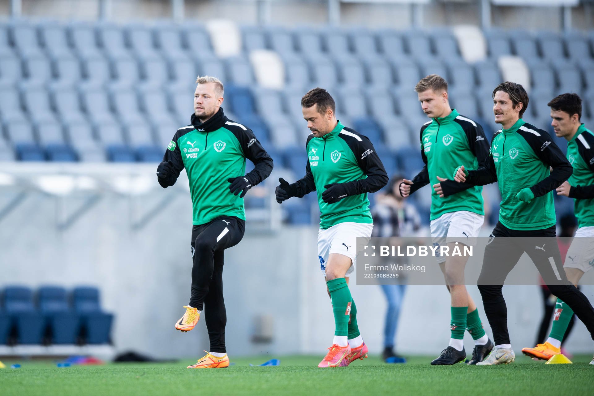 Jönköpings Södras Sebastian Crona inför fotbollsmatchen i Superettan mellan Dalkurd och Jönköpings Södra den 30 oktober 2022 i Uppsala.