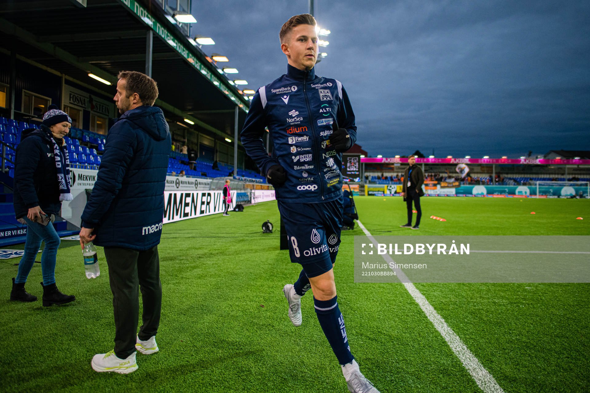 Sander Erik Kartum of Kristiansund ahead of the Eliteserien match between Kristiansund and Aalesund on October 30, 2022 in Kristiansund.