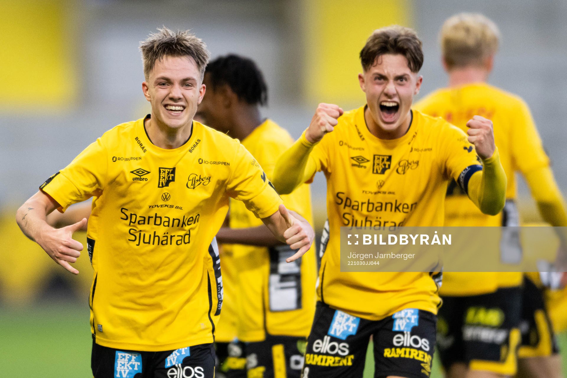 Elfsborgs Theo Eliasson och Malte Wester  jublar