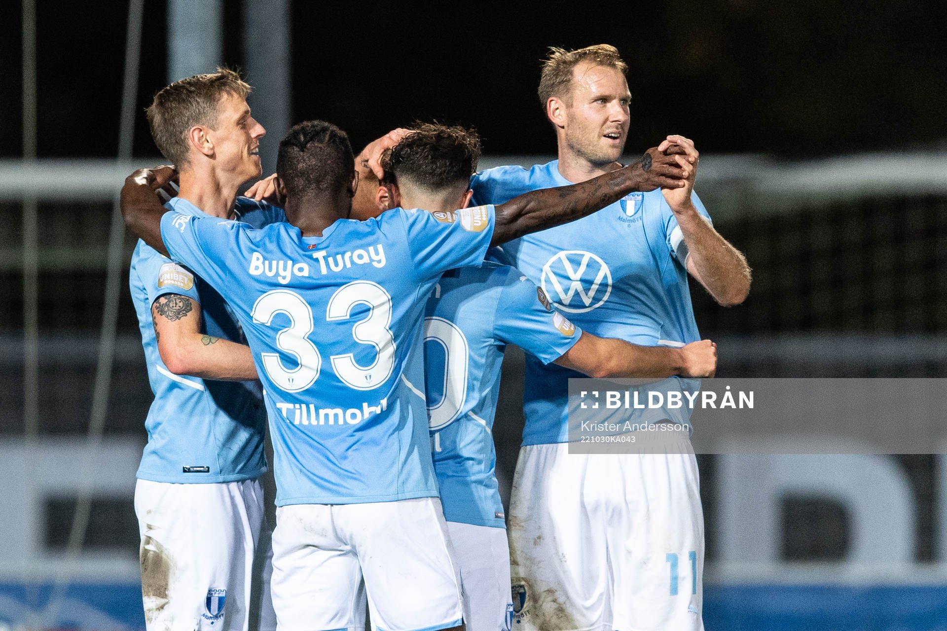 Malmö FFs Søren Rieks jublar med lagkamrater
