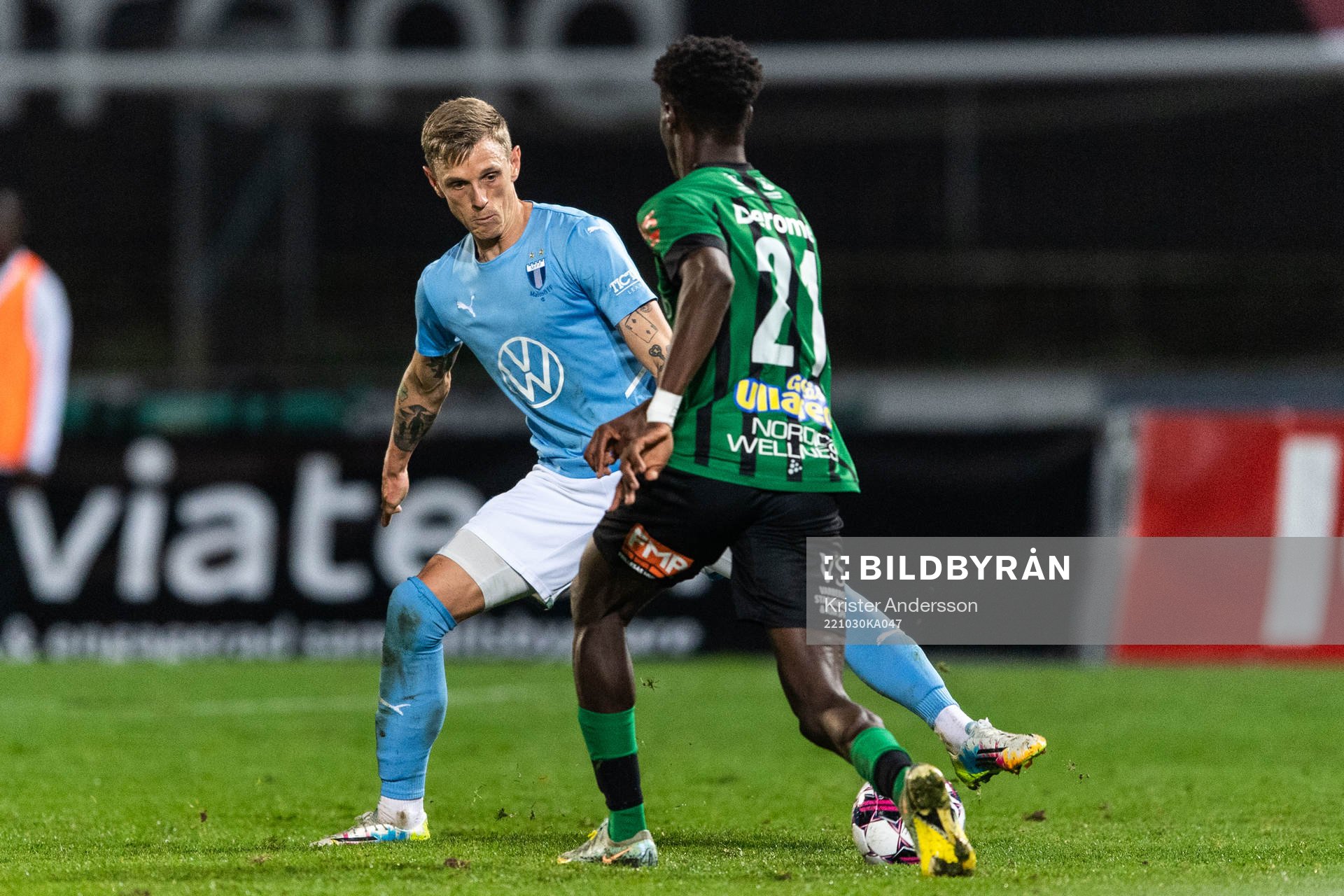 Malmö FFs Søren Rieks och Varbergs Filipe Sisse