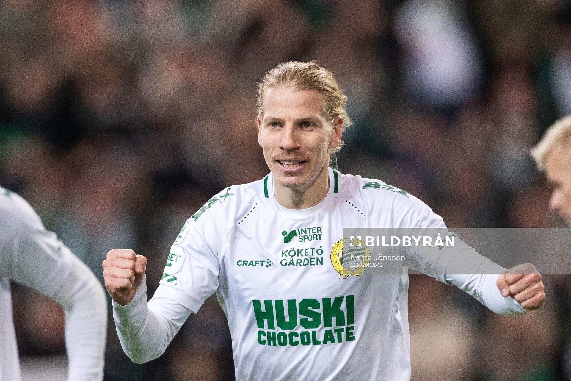 Hammarbys Gustav Ludwigson jublar