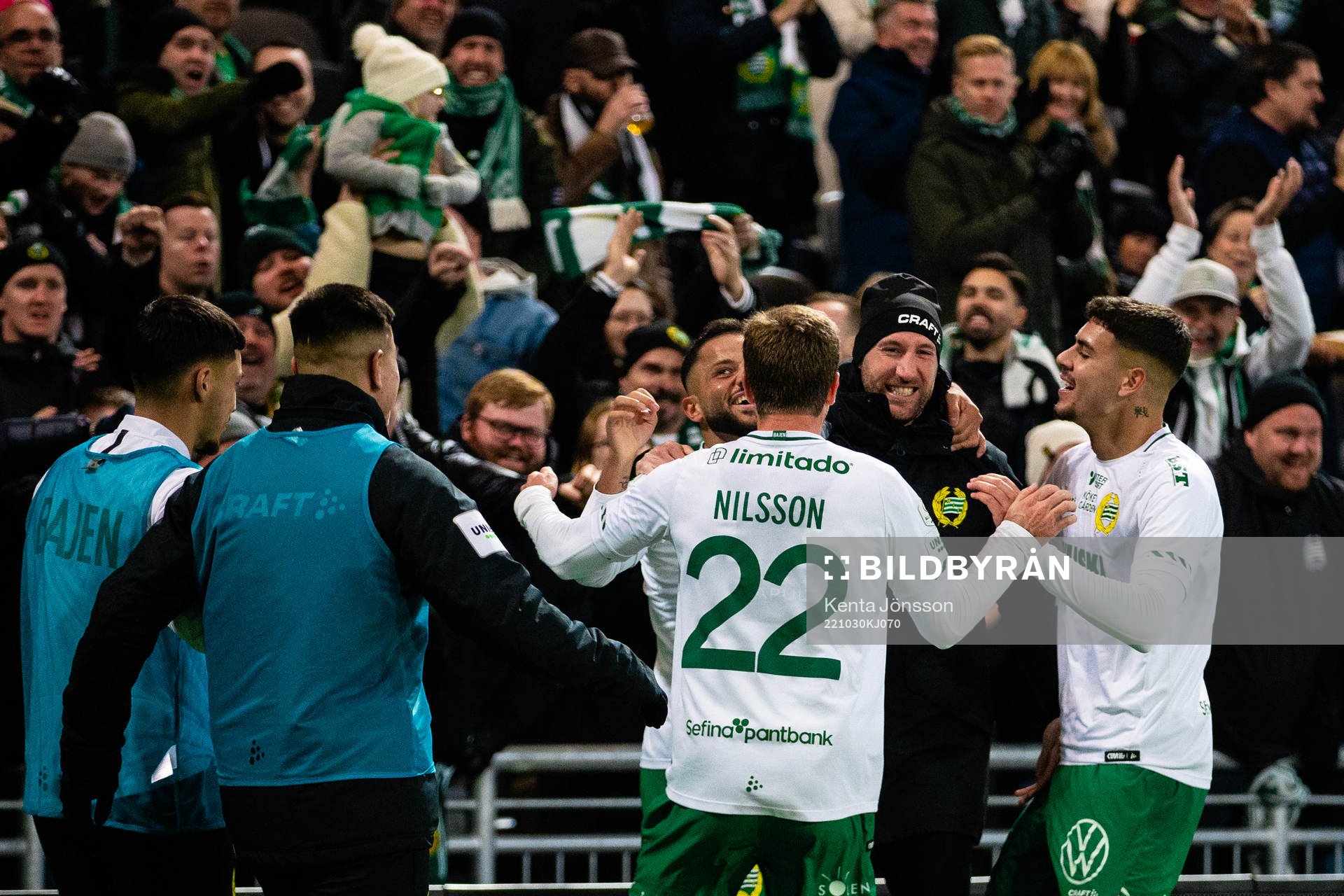 Hammarbys Mohanad Jeahze, Joel Nilsson och Edvin Kurtulus