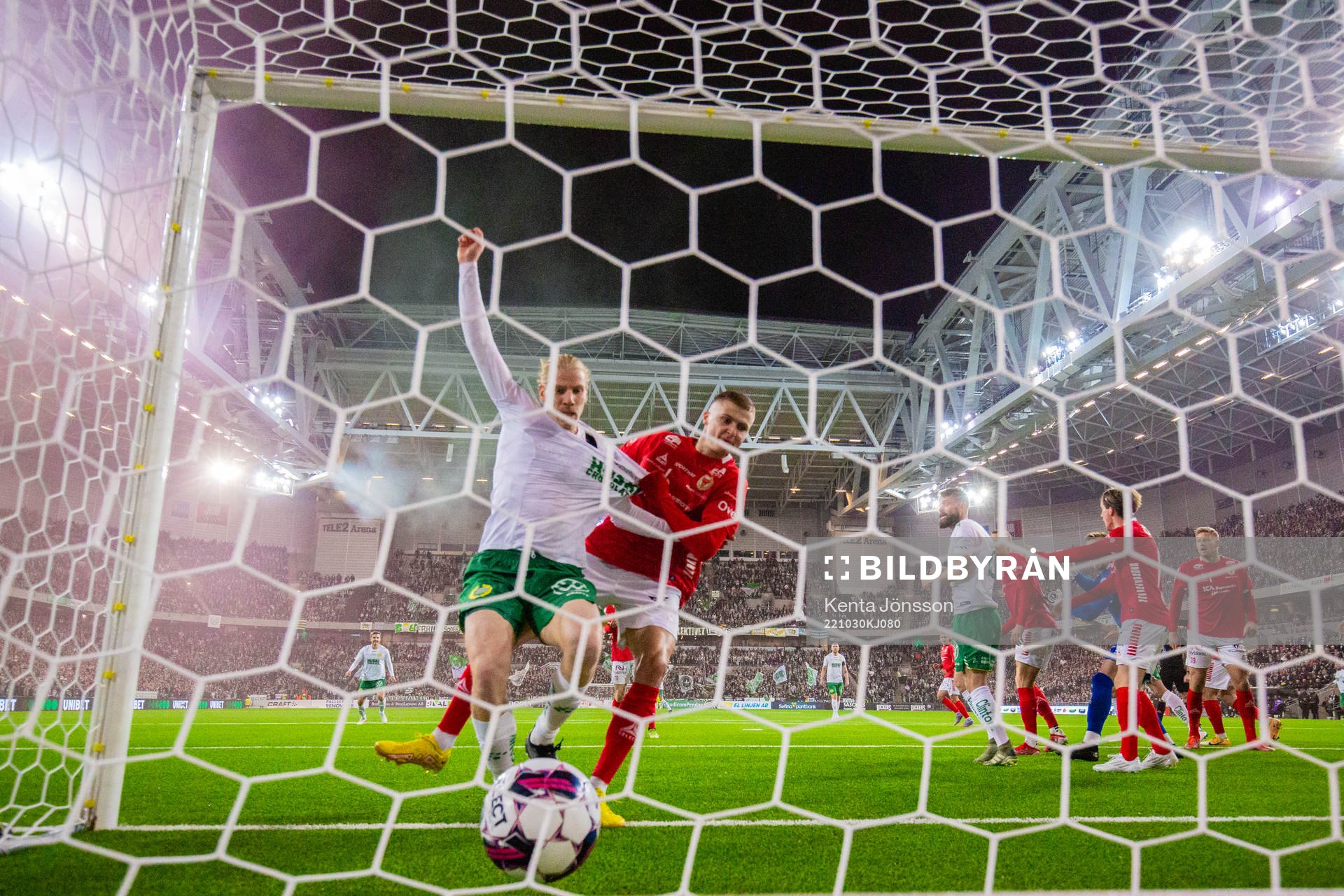 Hammarbys Gustav Ludwigson gör 1-0
