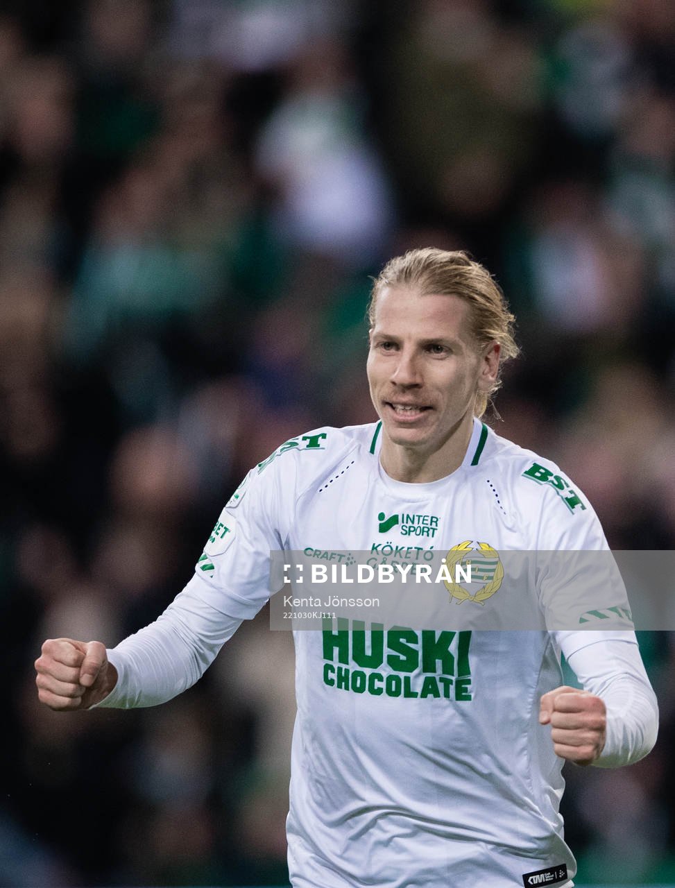 Hammarbys Gustav Ludwigson jublar