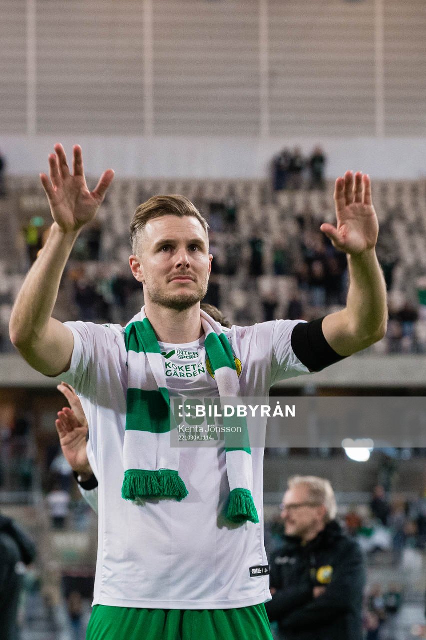 Hammarbys Richard Magyar jublar